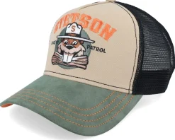 Forest Patrol Beige/Black/Green Trucker - Stetson