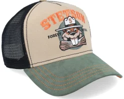 Forest Patrol Beige/Black/Green Trucker - Stetson