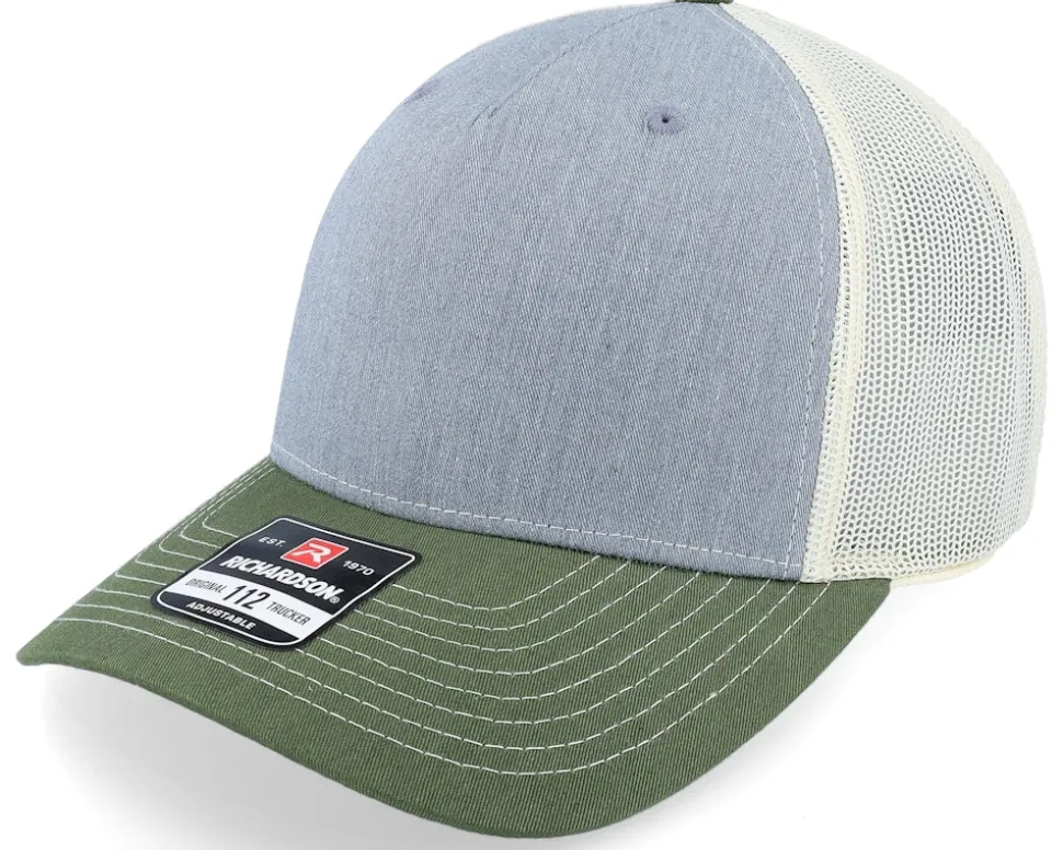 112fp Split Heather Grey/Amber Gold Trucker - Richardson