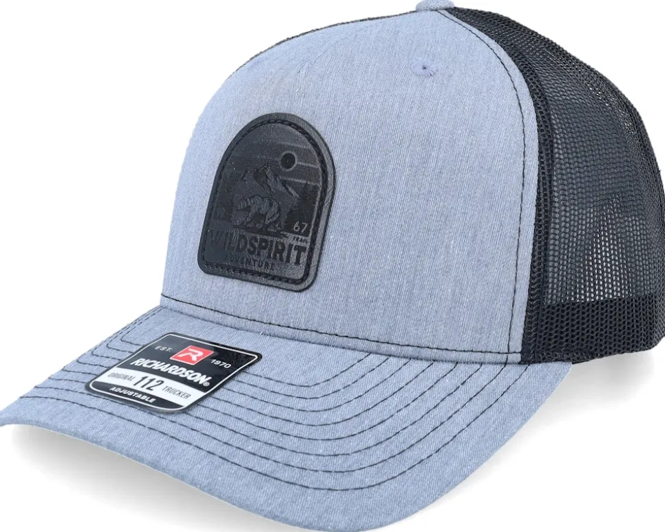 112fp Split Heather Grey/Black Trucker - Wild Spirit