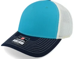 112fp Tri Blue Teal/Birch/Navy Trucker - Richardson