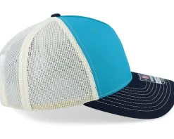 112fp Tri Blue Teal/Birch/Navy Trucker - Richardson