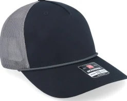 112fpr Split Black/Charcoal/Charcoal Rope Trucker - Richardson