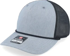 112fpr Split Heather Grey/Black/Black Rope Trucker - Richardson