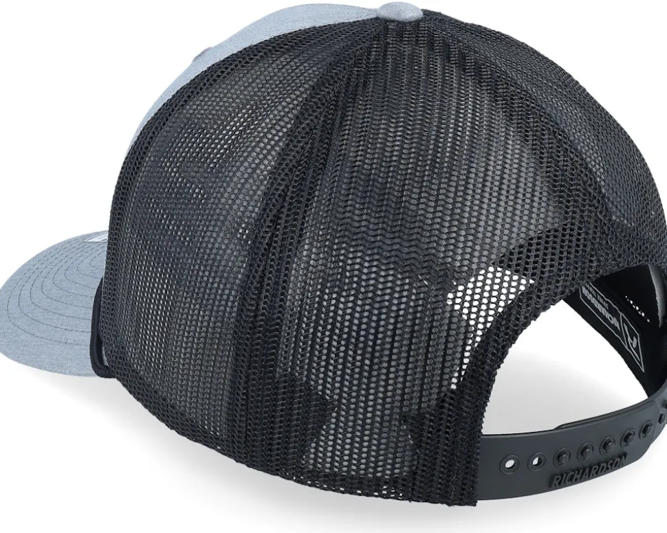 112fpr Split Heather Grey/Black/Black Rope Trucker - Richardson