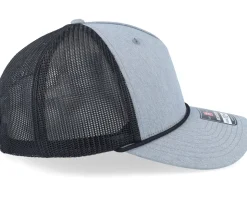 112fpr Split Heather Grey/Black/Black Rope Trucker - Richardson