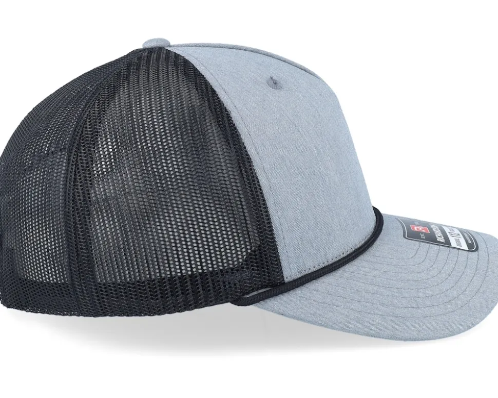 112fpr Split Heather Grey/Black/Black Rope Trucker - Richardson
