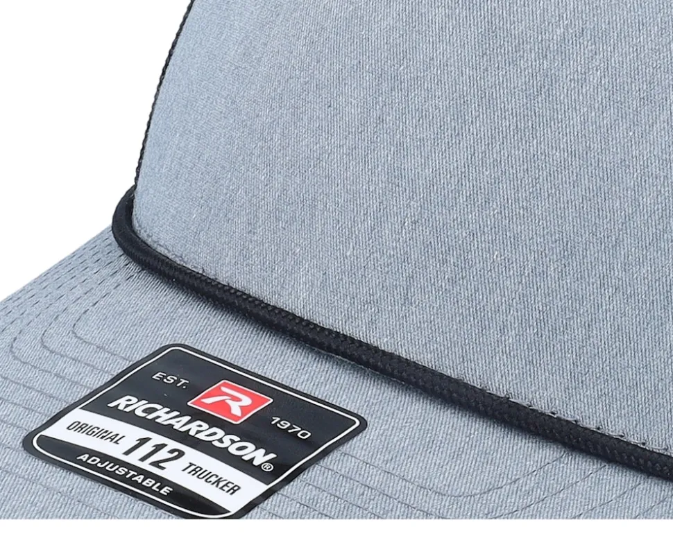 112fpr Split Heather Grey/Black/Black Rope Trucker - Richardson