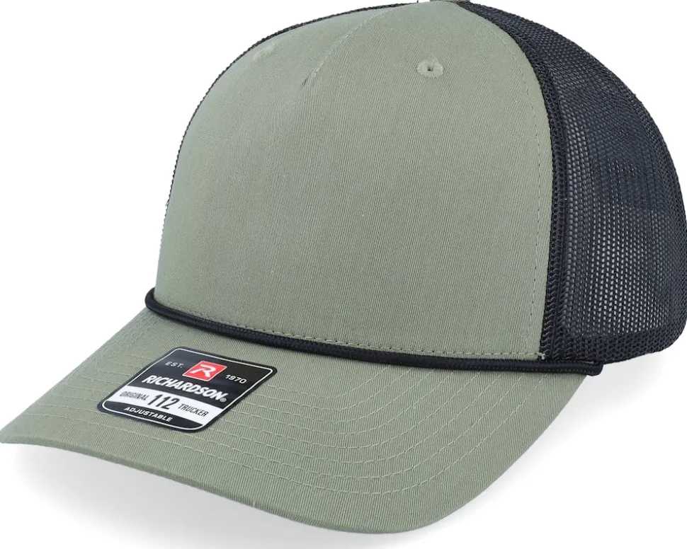 112fpr Split Heather Grey/Black/Black Rope Trucker - Richardson