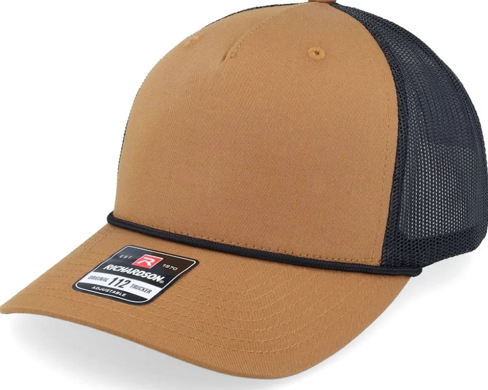 112fpr Split Heather Grey/Black/Black Rope Trucker - Richardson