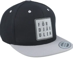 För Djävulen Patch Black/Silver Snapback - Kränkt!