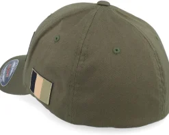 France Army Skull Olive Wooly Combed Flexfit - Army Head