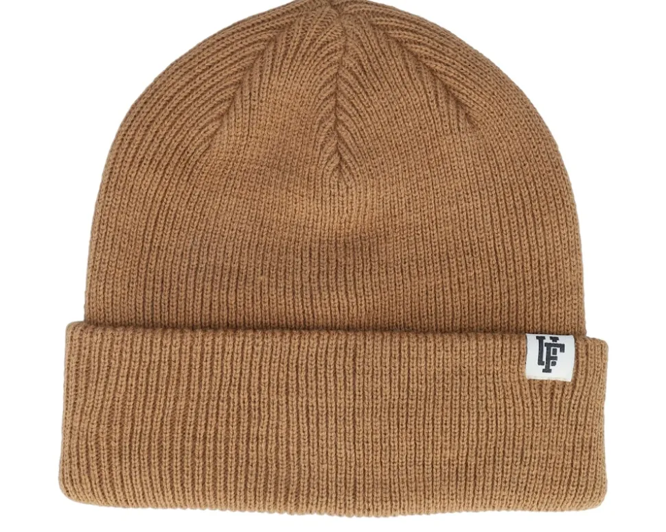 Frankie Recycled Beanie Tobacco Brown Cuff - Upfront