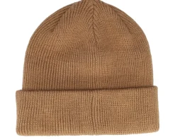 Frankie Recycled Beanie Tobacco Brown Cuff - Upfront