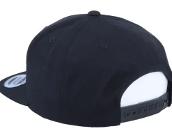 French Lily Applique Black Snapback - Iconic