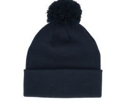 French Navy Pom Blank Beanie - Beechfield