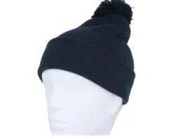 French Navy Pom Blank Beanie - Beechfield