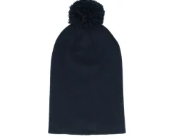 French Navy Pom Blank Beanie - Beechfield