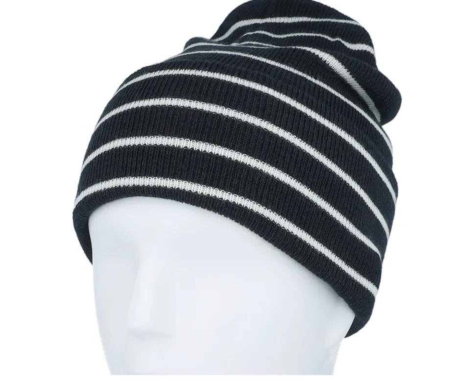 French Navy/Soft White Deep Striped Cuff - Beechfield