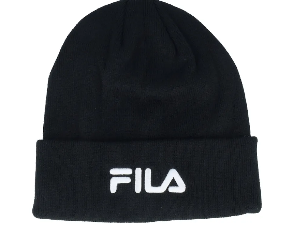 Frisco Slouchy Beanie With Big Logo Black Cuff - Fila