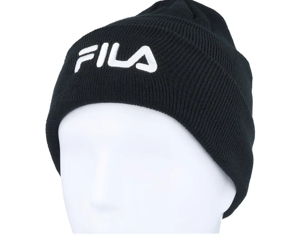 Frisco Slouchy Beanie With Big Logo Black Cuff - Fila