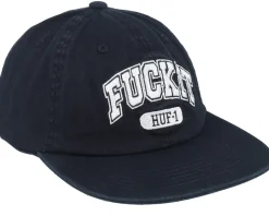 Fuck It 6 Panel Hat Black Strapback - HUF