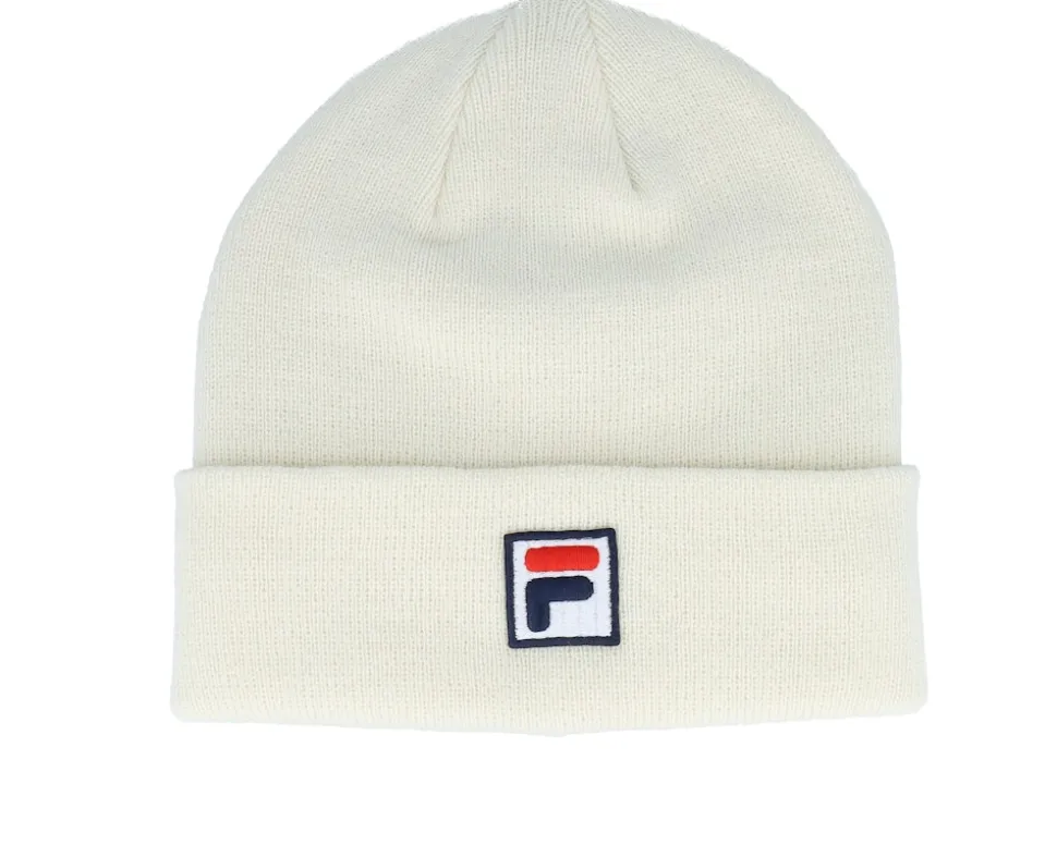 Fushun F-box Beanie Antique White Cuff - Fila