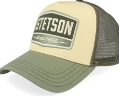 Gasoline Beige/Green Trucker - Stetson
