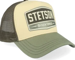 Gasoline Beige/Green Trucker - Stetson