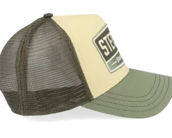 Gasoline Beige/Green Trucker - Stetson
