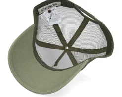 Gasoline Beige/Green Trucker - Stetson