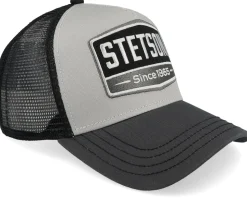 Gasoline Grey/Black A-Frame Trucker - Stetson