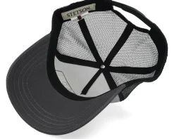 Gasoline Grey/Black A-Frame Trucker - Stetson