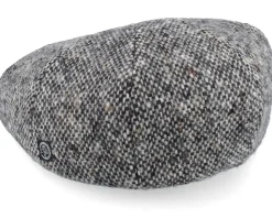 Gatsby Donegal Salt & Pepper Black Flat Cap - CTH Ericson