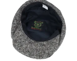 Gatsby Donegal Salt & Pepper Black Flat Cap - CTH Ericson