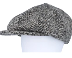 Gatsby Donegal Salt & Pepper Black Flat Cap - CTH Ericson