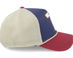 Gb2 Rooster The Rocker Relaxed Navy/Burgundy A-Frame Trucker - Goorin Bros.