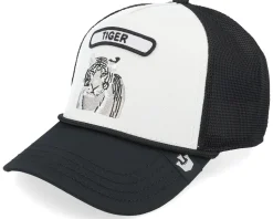 Gb2 Tiger The Rocker Relaxed White/Black A-Frame Trucker - Goorin Bros.