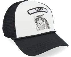 Gb2 Tiger The Rocker Relaxed White/Black A-Frame Trucker - Goorin Bros.