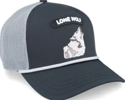 Gb2 Wolf The Rocker Relaxed Black/Grey A-Frame Trucker - Goorin Bros.