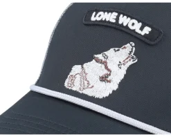 Gb2 Wolf The Rocker Relaxed Black/Grey A-Frame Trucker - Goorin Bros.