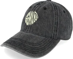 Gemini Snow Washed Black Denim Dad Cap - Delulu