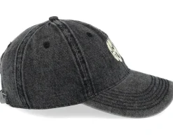 Gemini Snow Washed Black Denim Dad Cap - Delulu