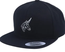 Geometric Unicorn Black Snapback - Unicorns