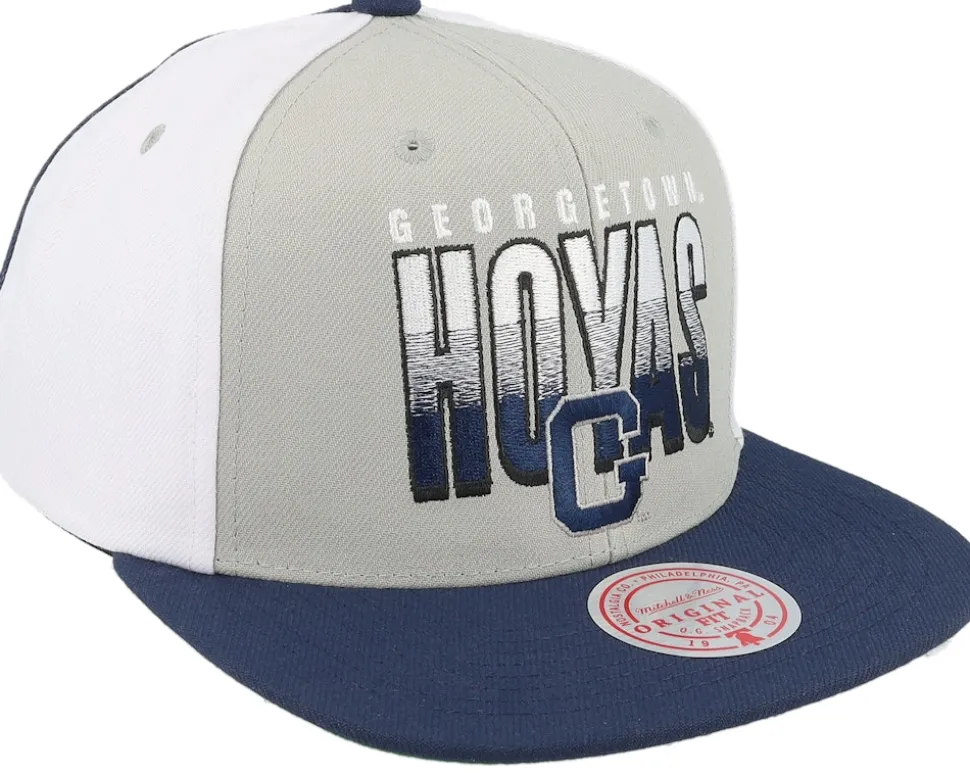 Georgetown Hoyas Billboard 2 Grey/Blue Snapback - Mitchell & Ness