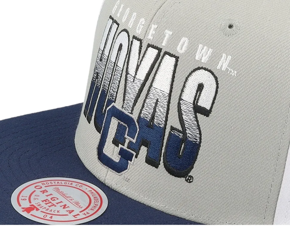 Georgetown Hoyas Billboard 2 Grey/Blue Snapback - Mitchell & Ness