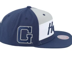 Georgetown Hoyas Retro Sport V Navy Snapback - Mitchell & Ness