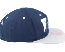 Georgetown Hoyas Varsity Letter Blue/Grey Snapback - Mitchell & Ness