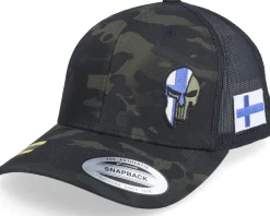 Germany Army Skull Multicam Black Trucker - Army Head