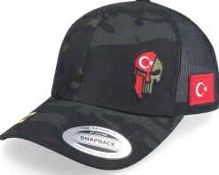 Germany Army Skull Multicam Black Trucker - Army Head